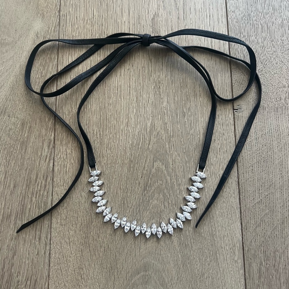 Fallon Monarch Jagged Edge Rhinestone Choker - Picture 3 of 8